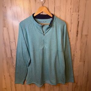 Peter Millar Crown Sport Maven Performance Quater Zip Reef Blue Golf XL